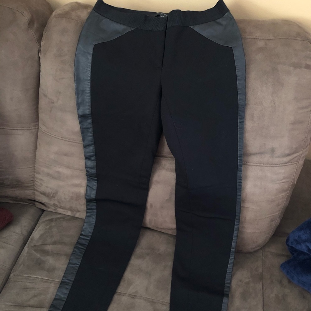 Ann Taylor Leather Cropped Pants